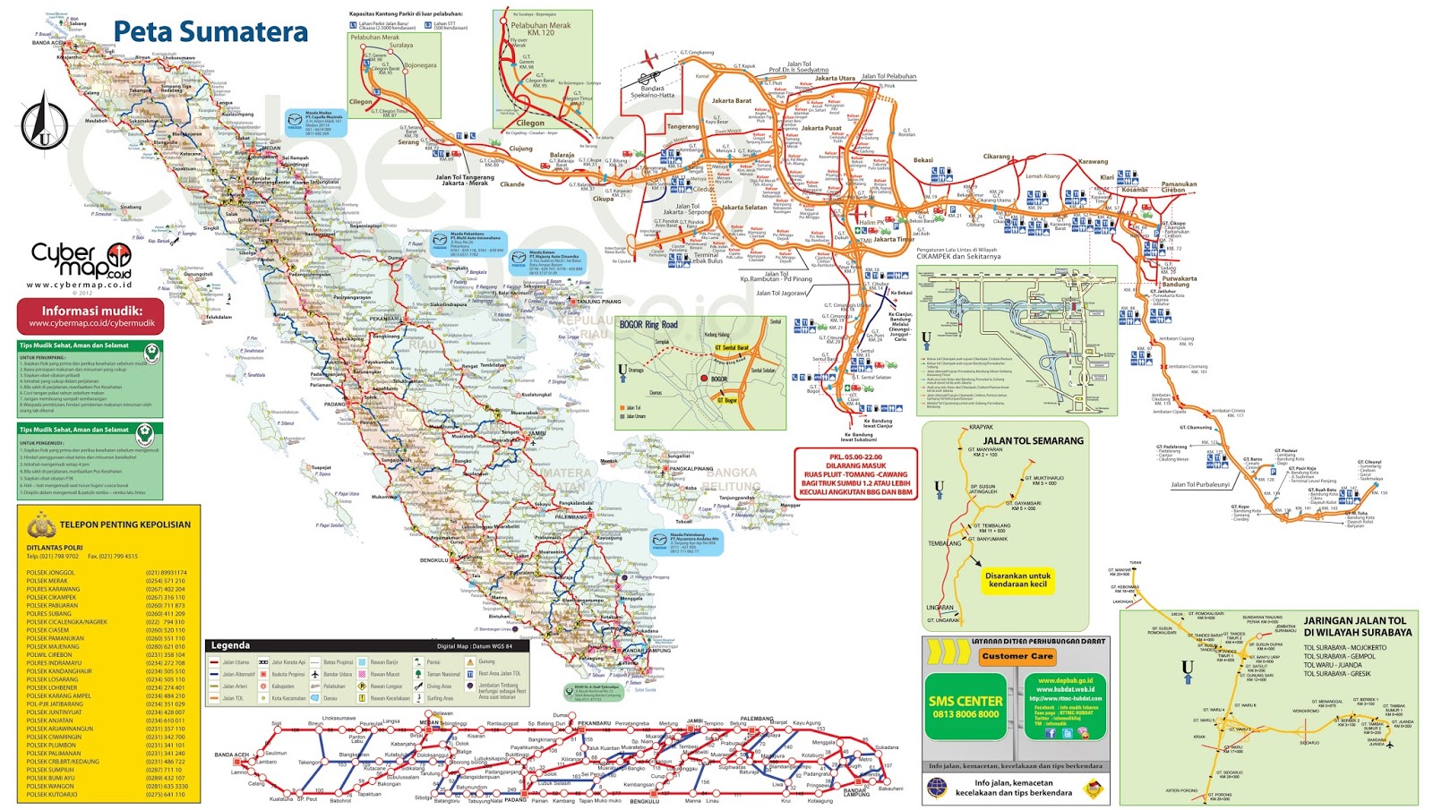 Peta Jalur Mudik Jakarta Padang Tahun 2014 | Agung Car
