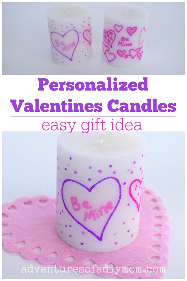 Personalized Valentines Candles Adventures of a DIY Mom