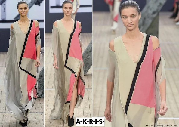 Princess Charlene wore Akris gown from Spring Summer 2019 collection