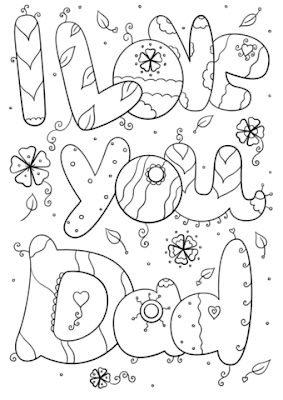 I Love You Dad Coloring pages