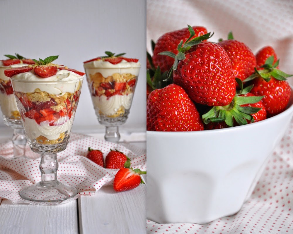 Krümelkreationen: Veganer Erdbeer-Trifle