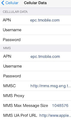 T-Mobile US APN Settings for iPhone