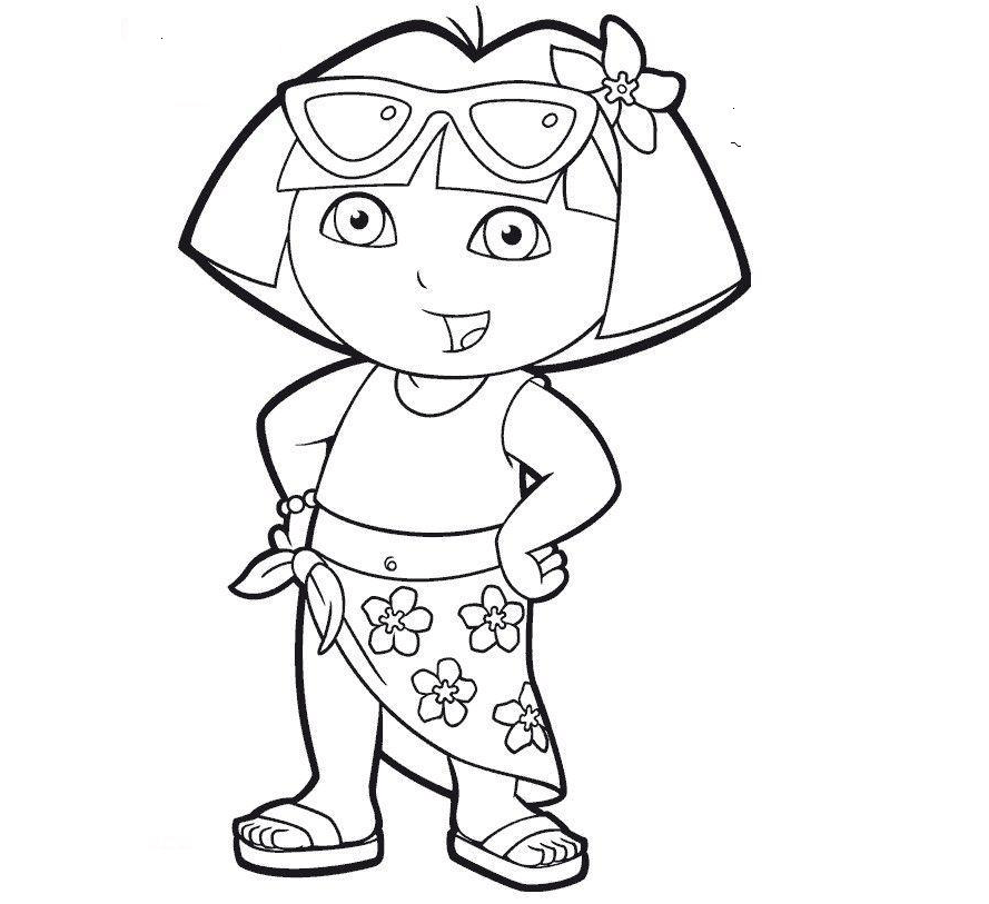 Dora Sketch For Coloring Colour Drawing Free Wallpaper Princess Dora Coloring