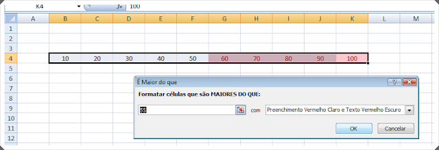 Formatação Condicional Excel