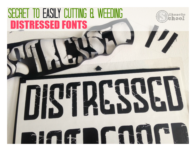 distressed text