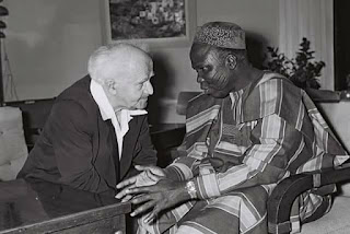 Samuel Ládòkè Akíntọ́lá (1910-1966) with Israeli Prime Minister, David Ben-Gurion 