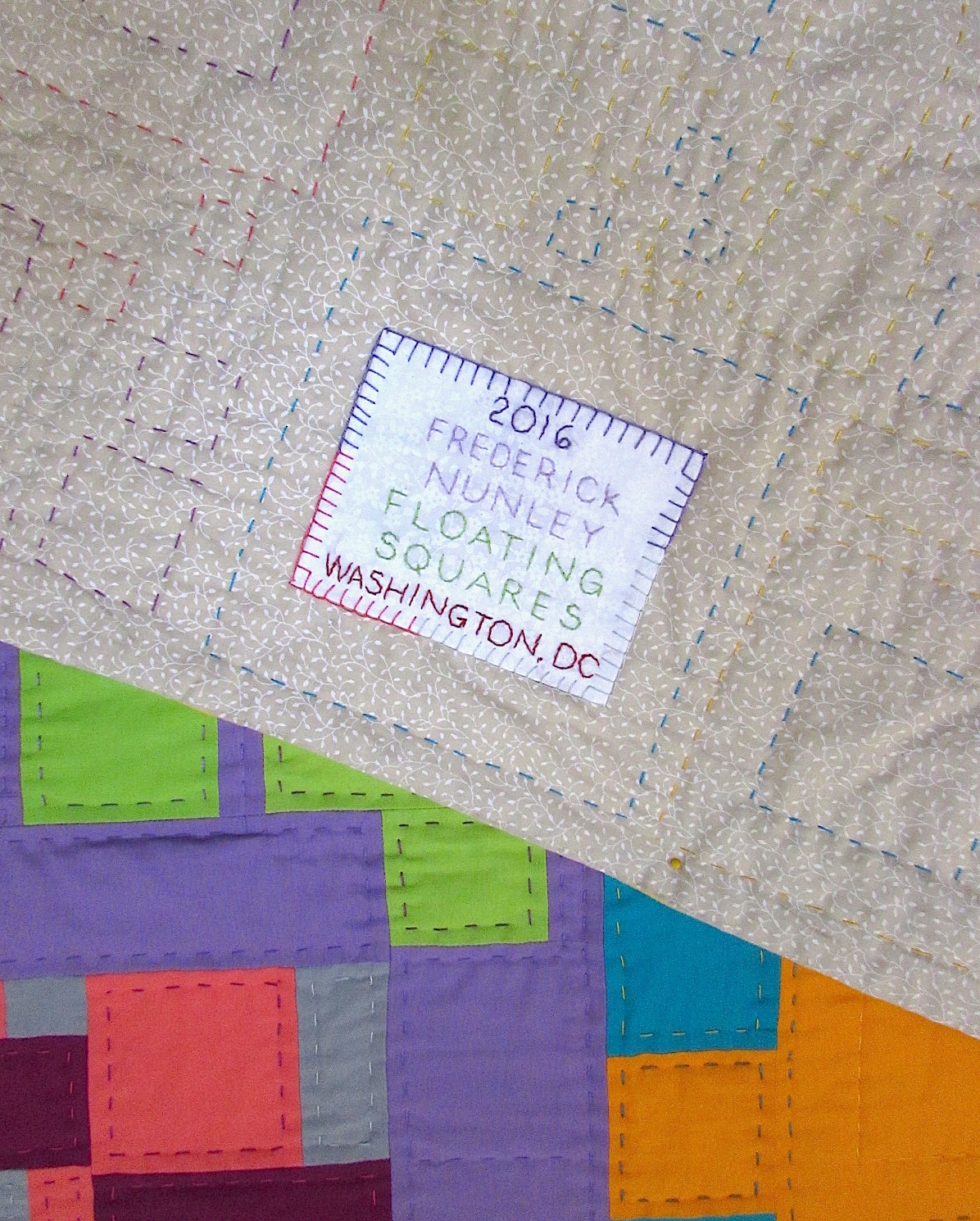 Orange explains it all Finished Floating Squares Quilt