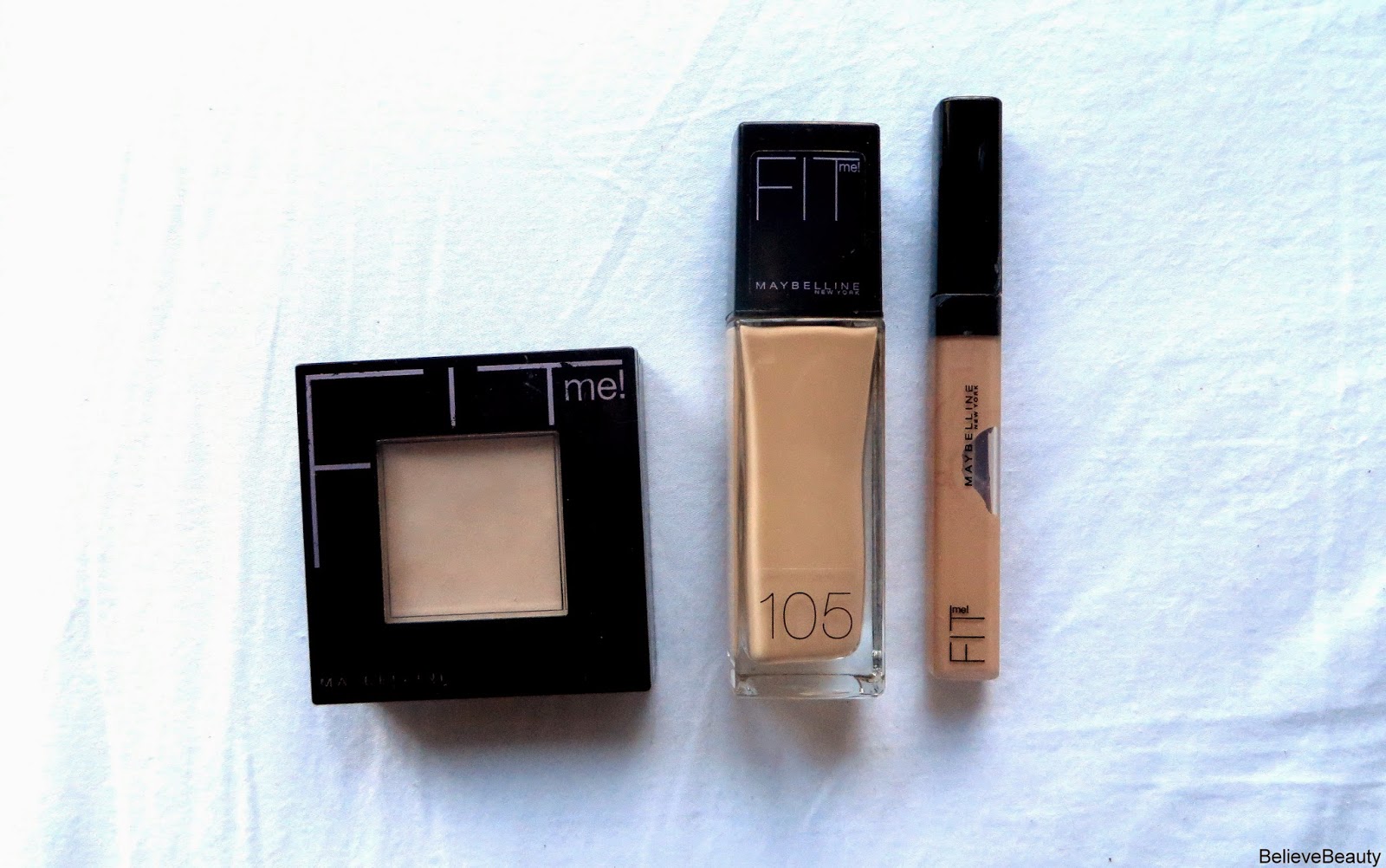 Believe Beauty Maybelline Fit Me Liquid Foundation & Pressed Powder