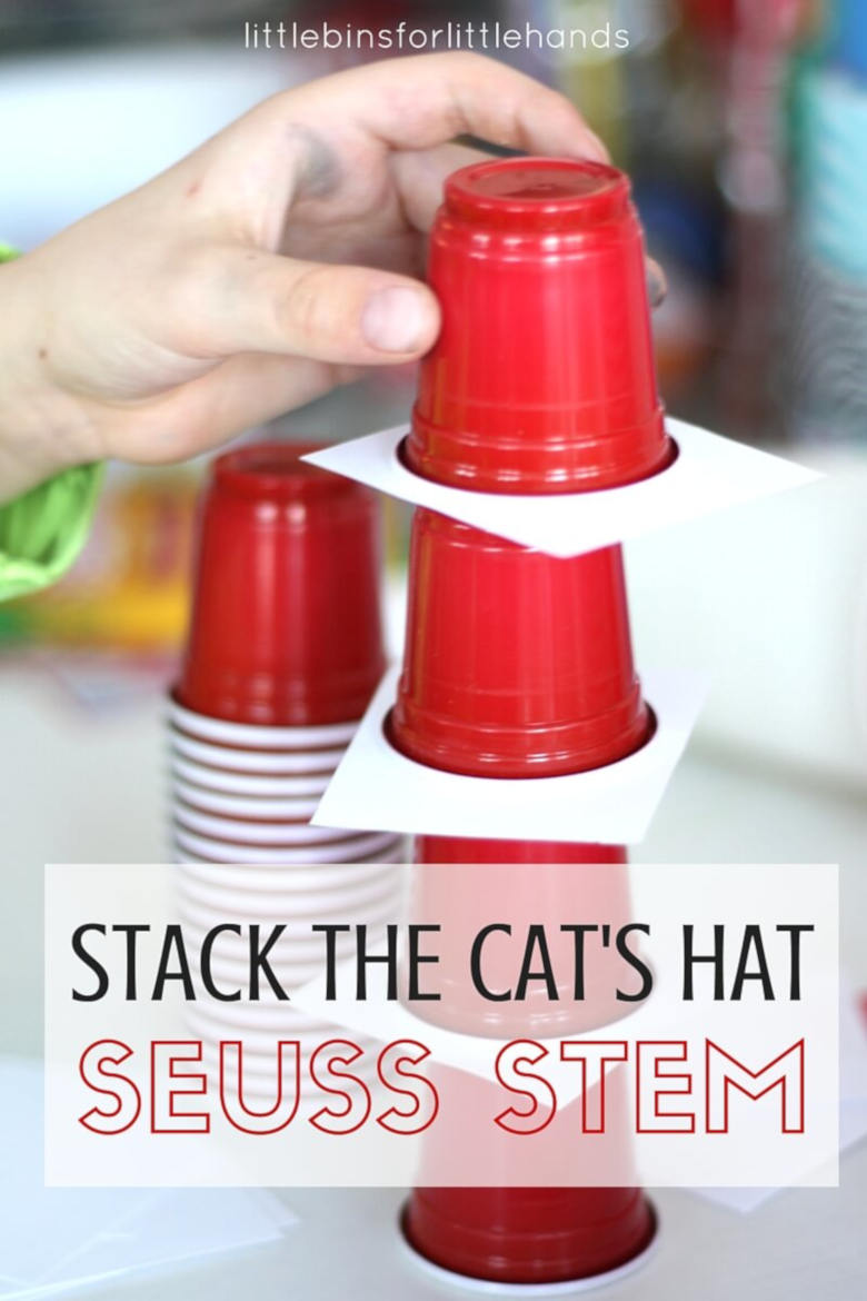 Dr Seuss Activities for Toddlers - cat in the hat stem activity
