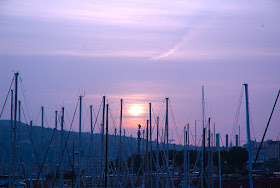Sunset over Port Vell, Barcelona