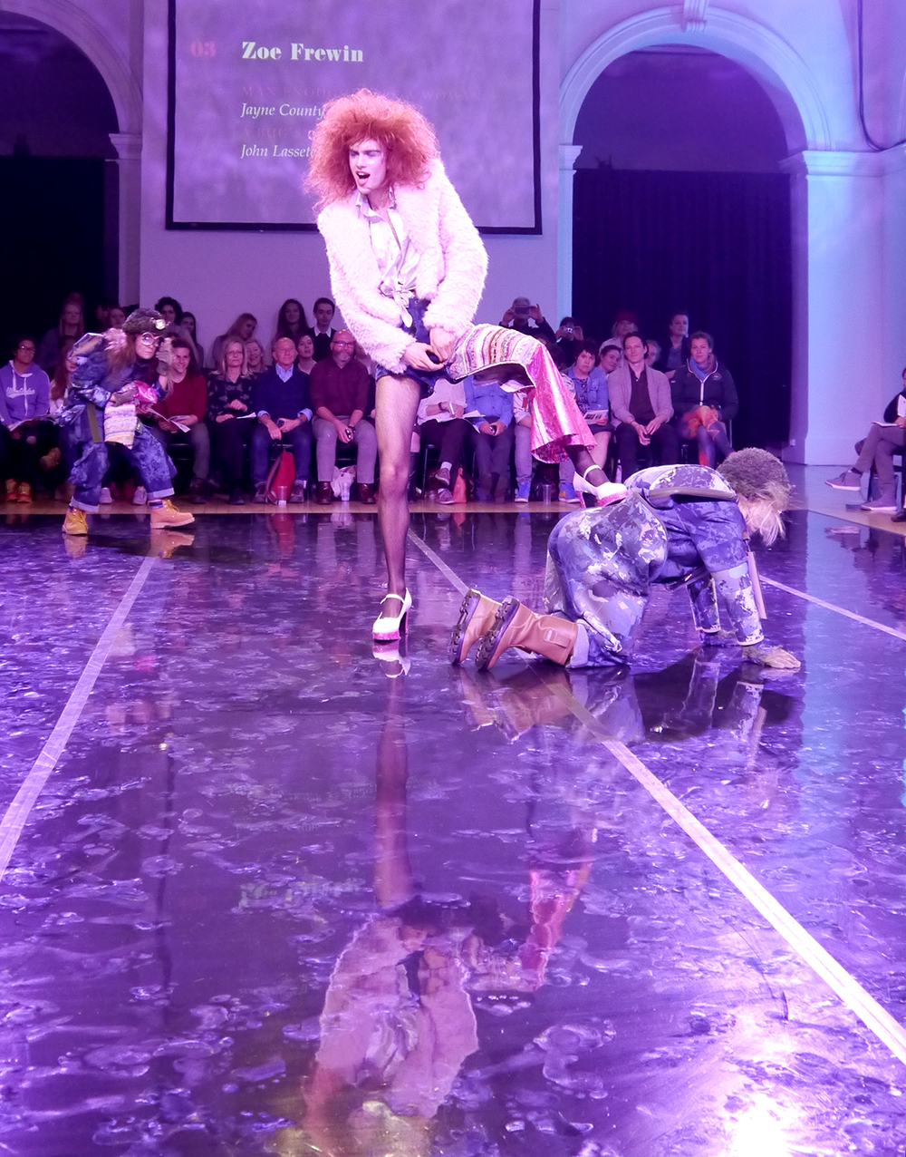 Zoe Frewin Man Enough To Be A Woman character costume ECA costume deisng show 2017, emerging Scottih costume design, Edinburgh College of Art,degree show, costume graduate show, Jackie Curtis from Man Enough To Be a Woman by Jayne County