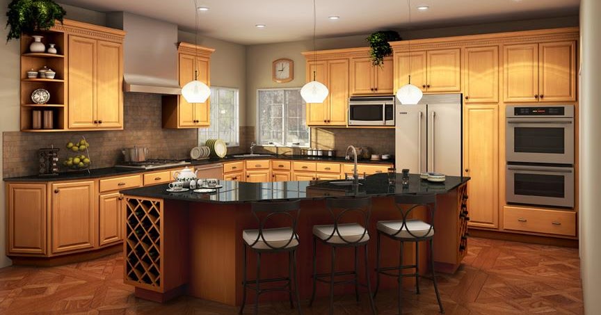 #KITCHEN COLOR Schemes with Golden Oak Cabinets