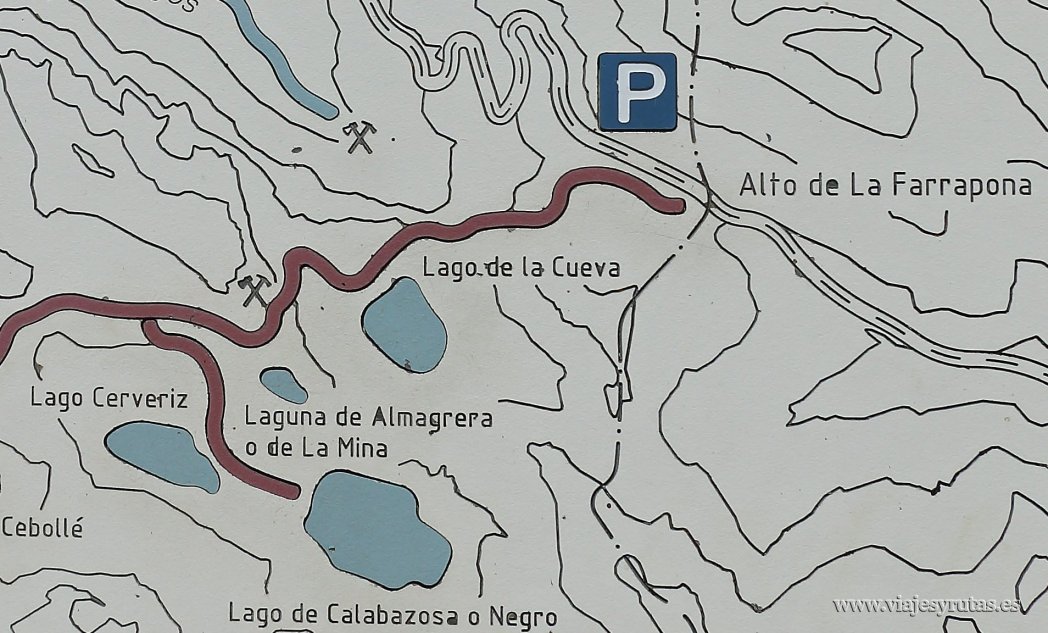Mapa a los lagos de Saliencia
