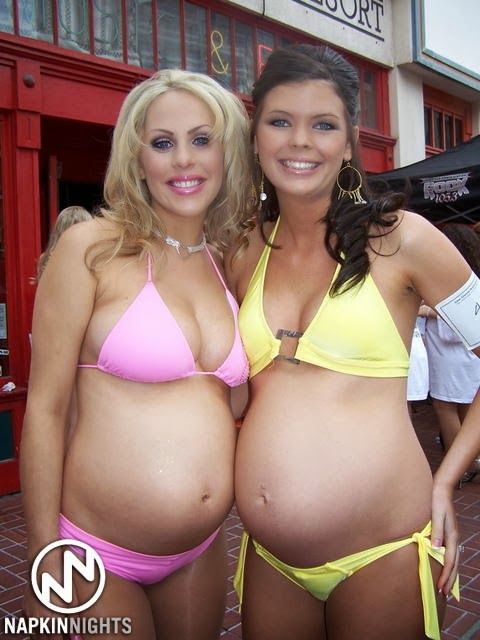 First pregnant bikini contest