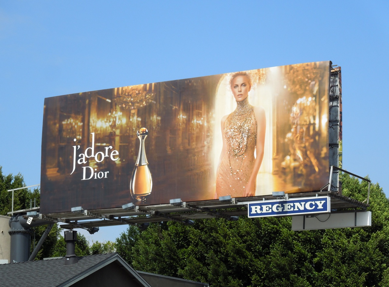 Charlize Theron Dior J'Adore perfume billboard... Road Billboard