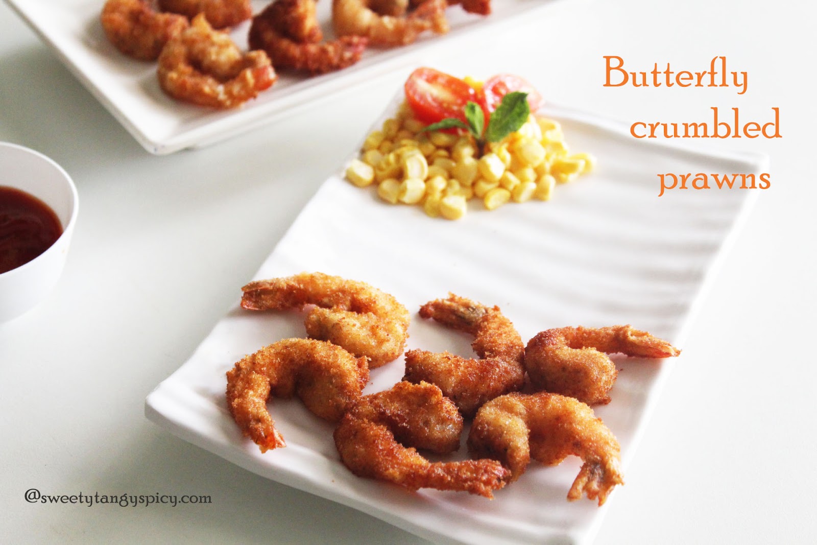Juicy and crunchy deep fried prawns