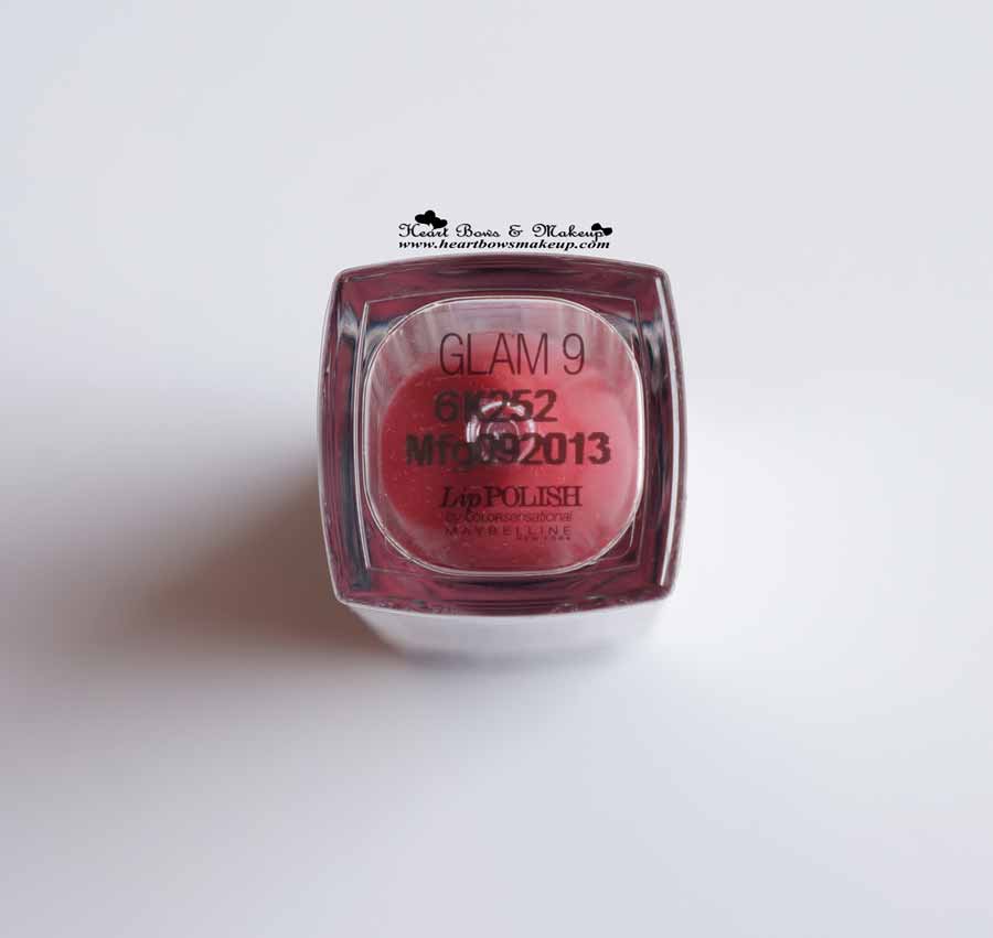 Maybelline lip Polish Glam 9 Review 