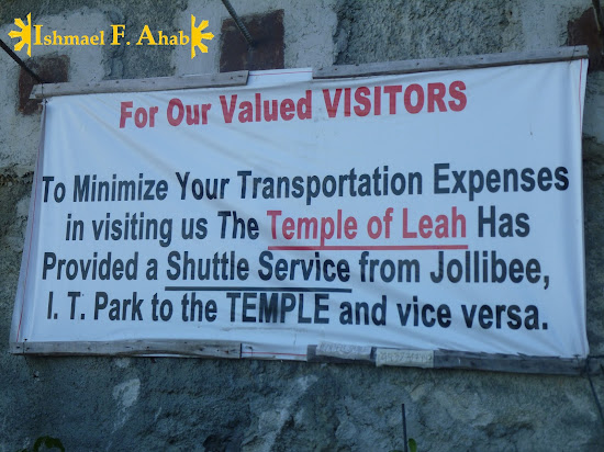 Shuttle service for Temple of Leah in Cebu City