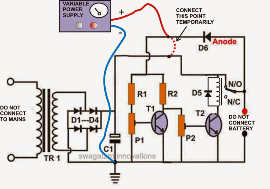 Self Regulating Lead Acid Battery Charger Circuit