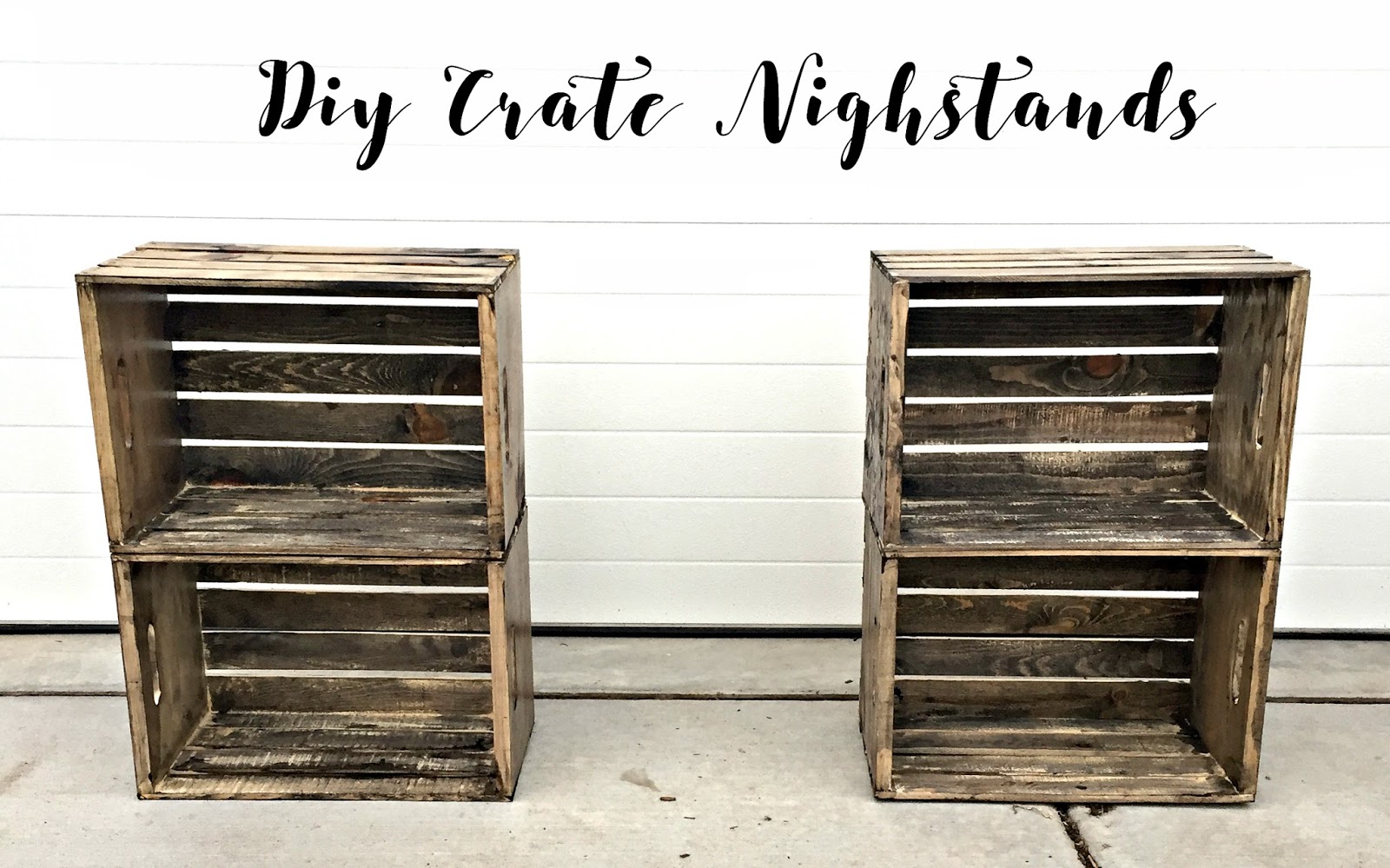 DIY Crate Nightstands