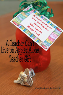 Teacher Can't Live By Apples Alone Teacher Gift.