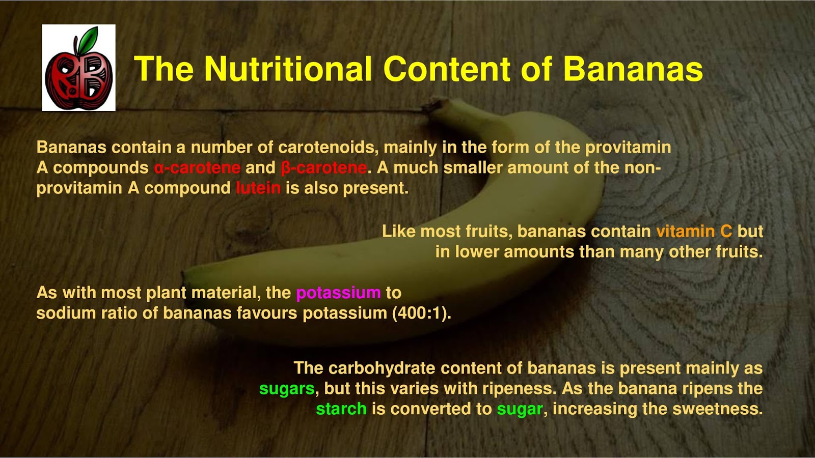 www.RdBNutrition.com: The Nutritional Content of Bananas