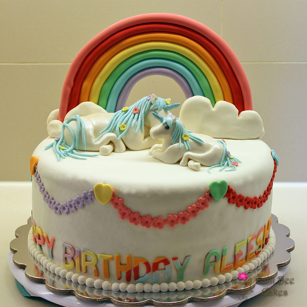 Callibee Scraps Rainbows and Unicorns Cake
