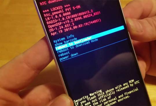 Enter HTC 10 into Recovery Mode