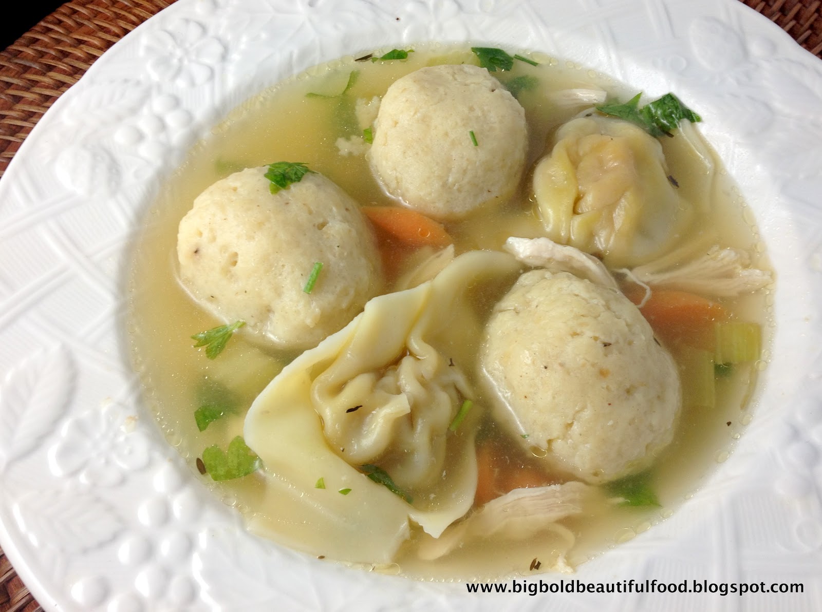 Big, Bold, Beautiful Food Crazy or Genius? Matzoh Ball and Wonton Soup