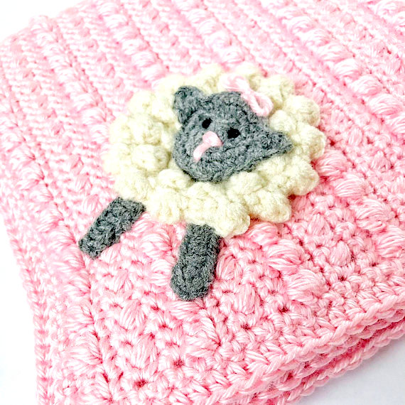Sheep baby blanket Crochet pattern