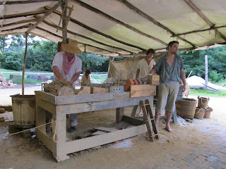 Making bricks in Colonial Williamsburg
