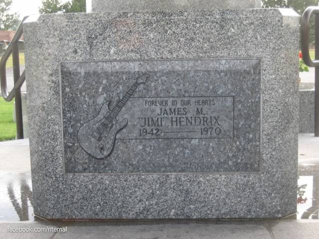 By the way, at the grave of Jimi Hendrix is shown Stratocaster.