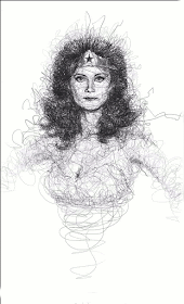 03-Wonder-Woman-Diana-Prince-Lynda-Carter-Vince-Low-Scribble-Drawing-Portraits-Super-Heroes-and-More-www-designstack-co