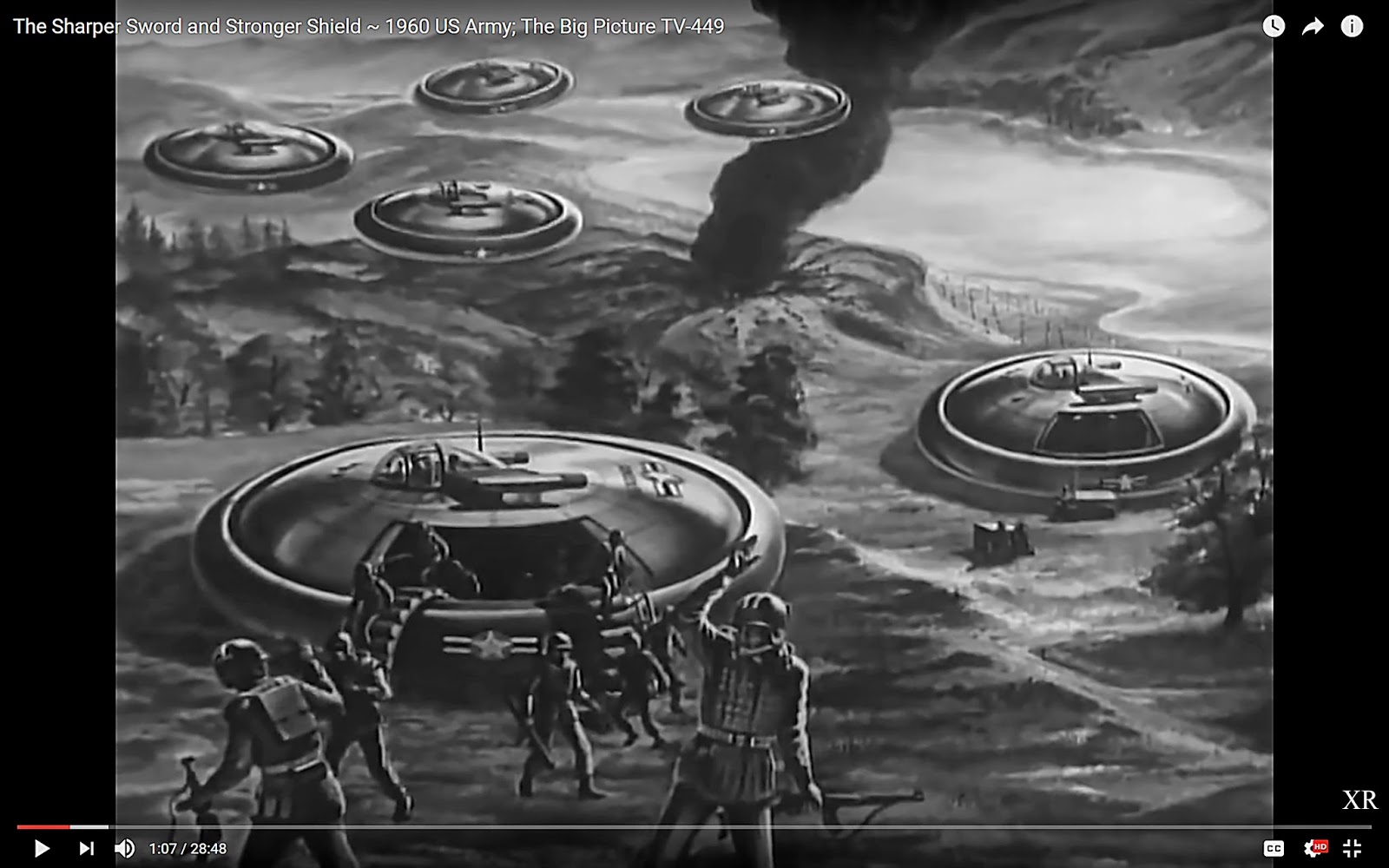 ATOMICANNIHILATION 1960 flying saucer attack!