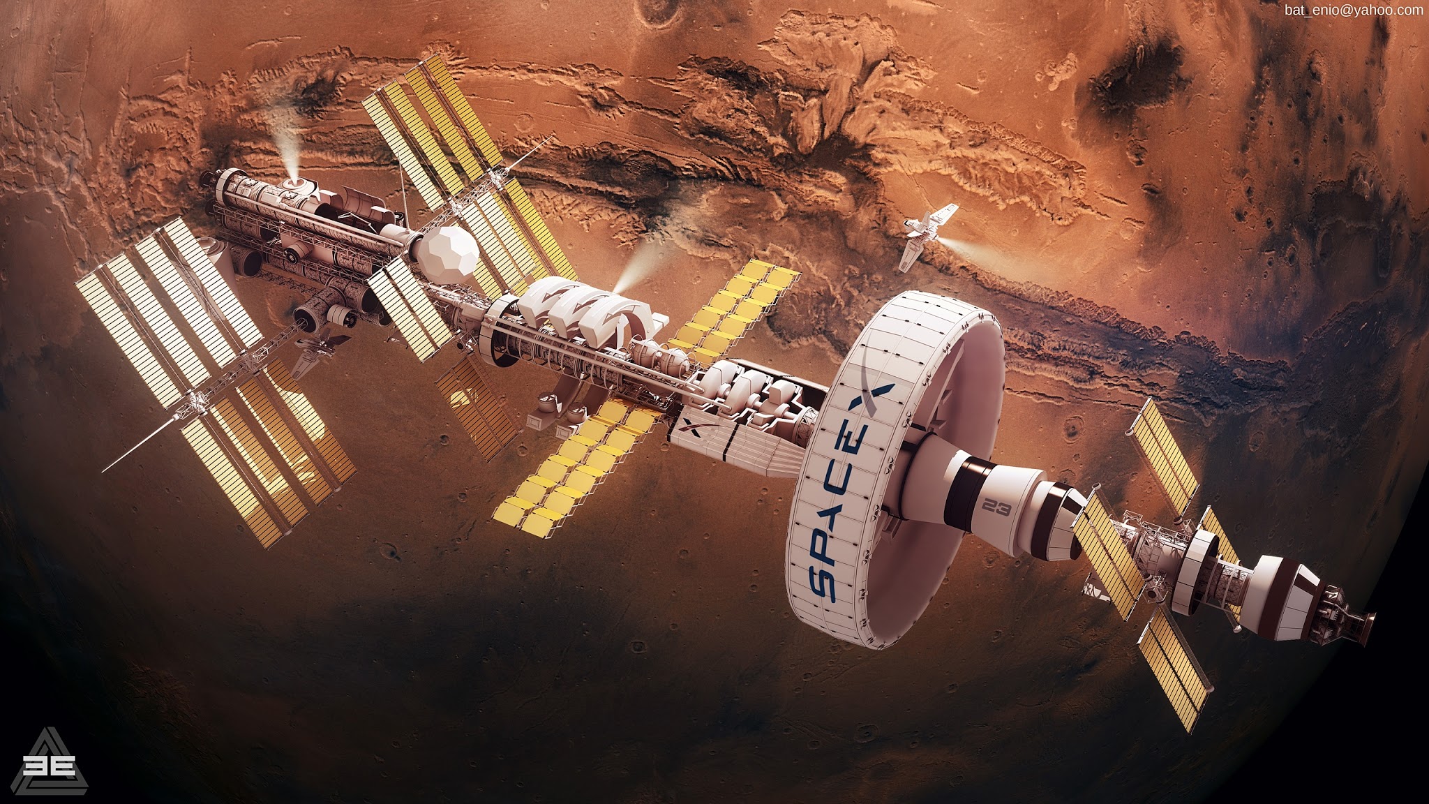 SpaceX Mars orbital station by Encho Enchev | human Mars