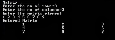Print a Matrix - C Program | Mechatrofice