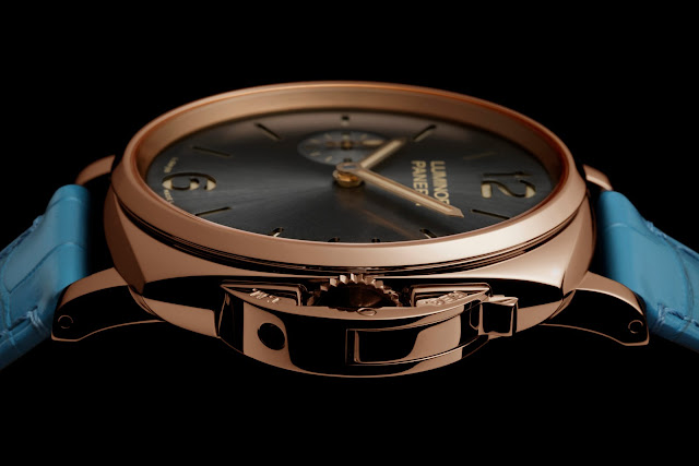 PANERAI LUMINOR DUE 3 DAYS ORO ROSSO lado blog debajo del reloj PANERAI LUMINOR DUE 3 DAYS ORO ROSSO lado blog debajo del reloj