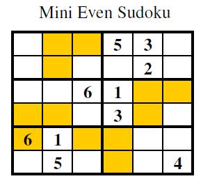 Even Sudoku (Mini Sudoku Series #3)
