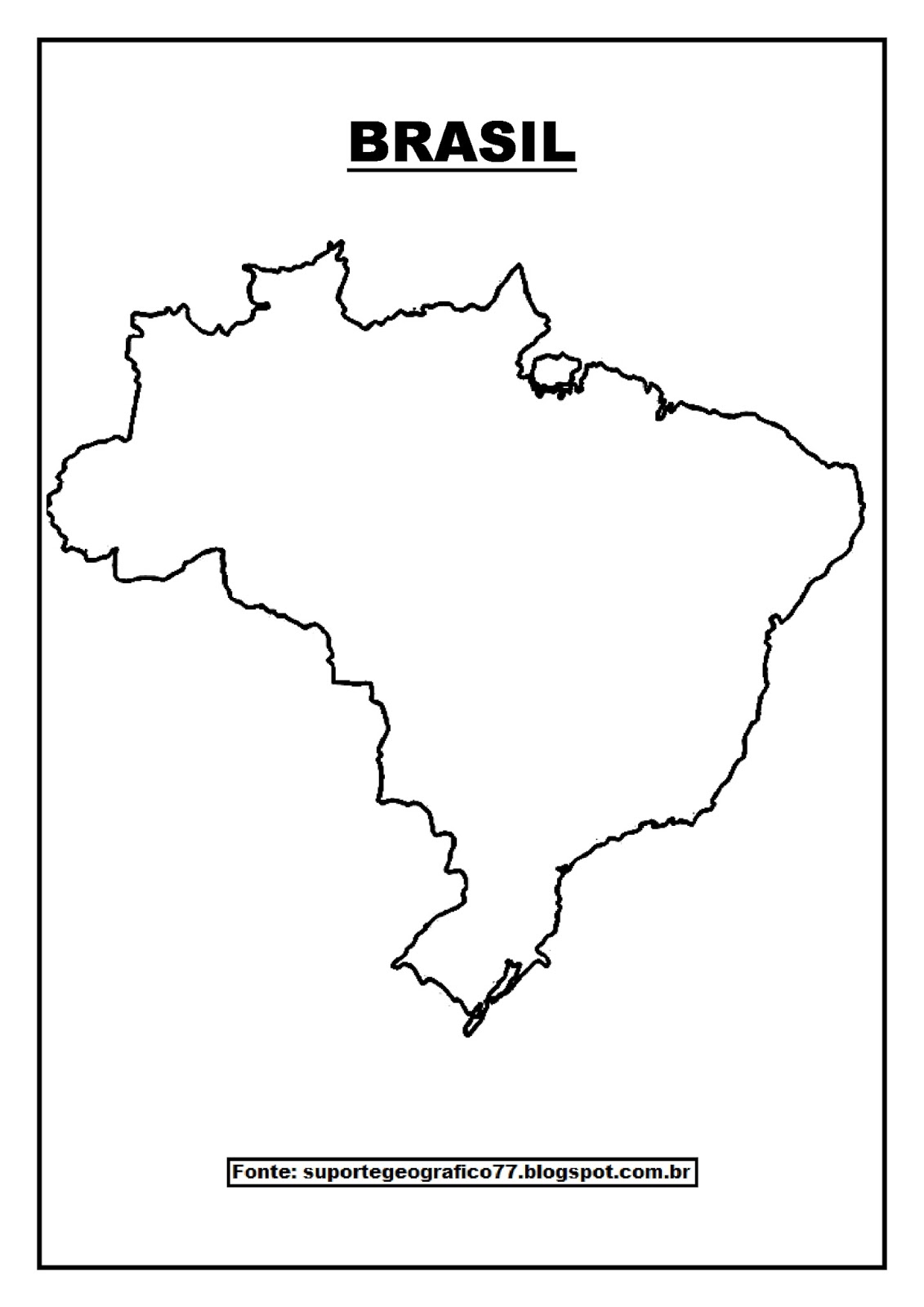 BRASIL MAPAS PARA COLORIR SUPORTE GEOGRÁFICO