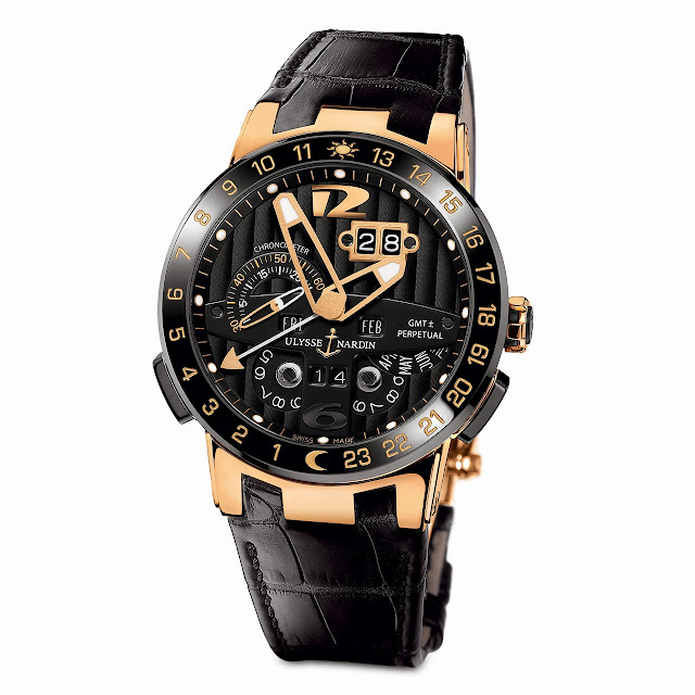 Ulysse Nardin Black Toro Automatic Watch leather