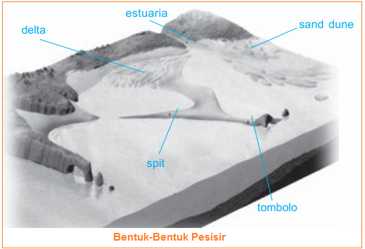 Bentuk Bentuk Pantai dan Pesisir Spit Baymounth Tombolo Nehrung Bentuk Bentuk Pantai dan Pesisir Spit Baymounth Tombolo Nehrung