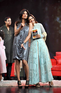 Actress Sushmita Sen & John at Raveena's chat show for NDTV Channel