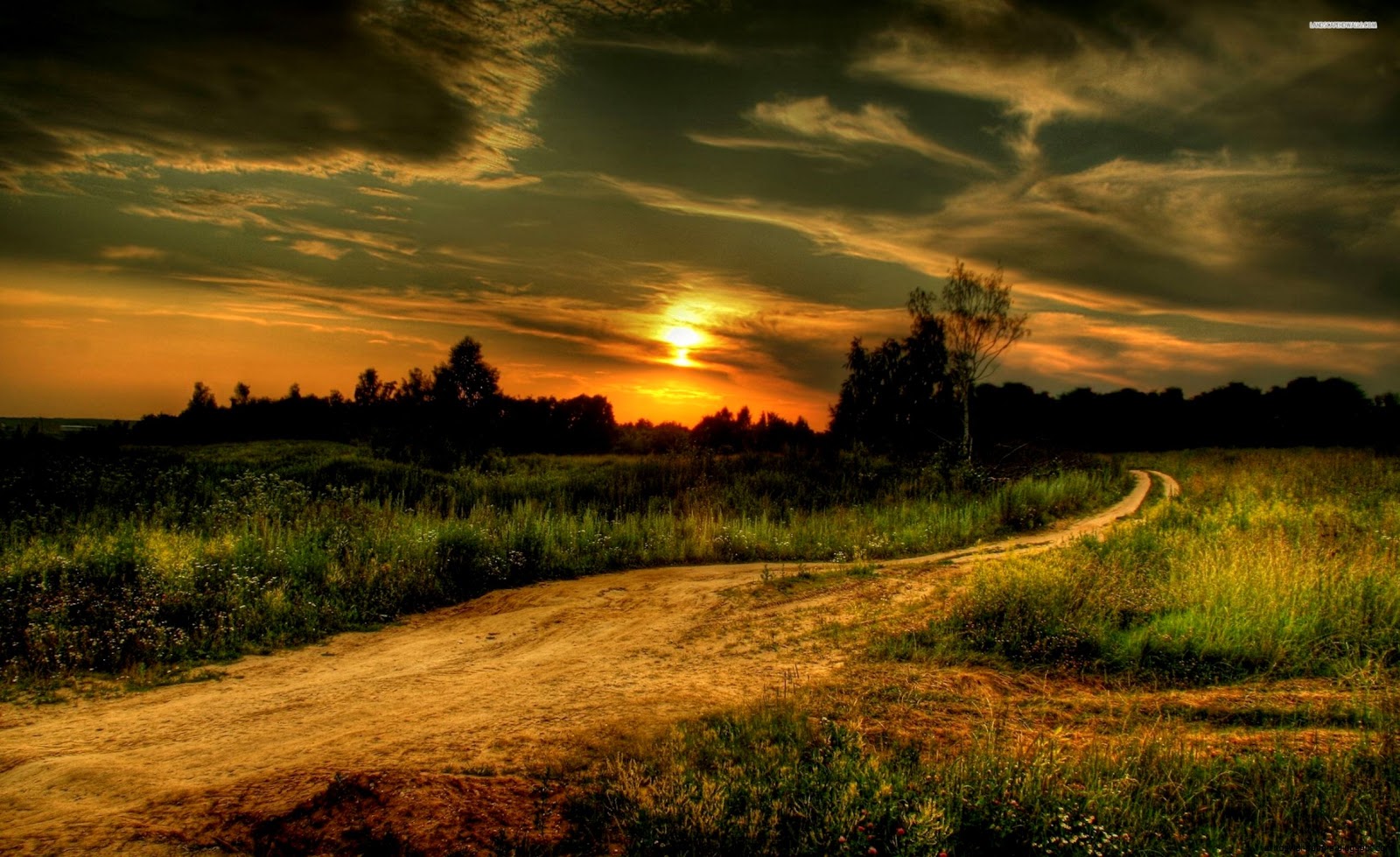 Sunset Country Road Desktop