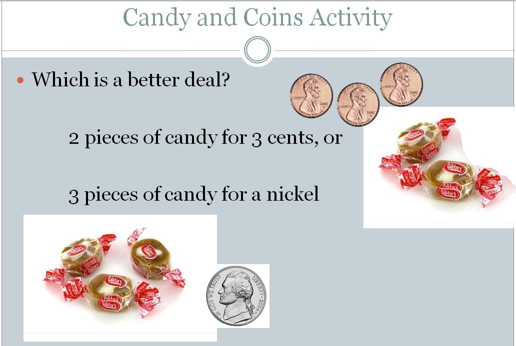 Mom and Me Math Activities 4.NF.A.2 The Best Candy Deal