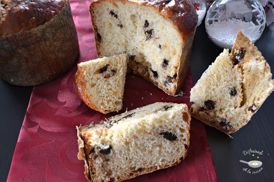 Panettone de chocolate y naranja