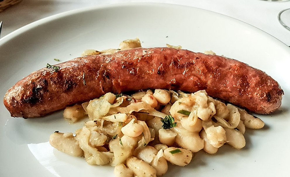 Salmorrejo Butifarra con mongetes. Judías blancas