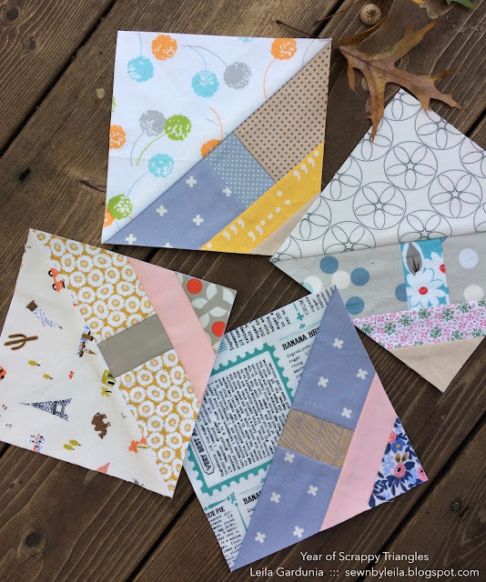Free 6" foundation paper pieced, half square triangle (HST), quilt block patterns perfect for using up leftover fabric and scraps