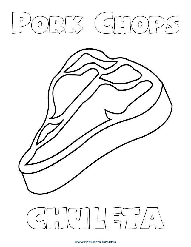 Dibujos Inglés - Español con CH: Chuleta - Pork Chops