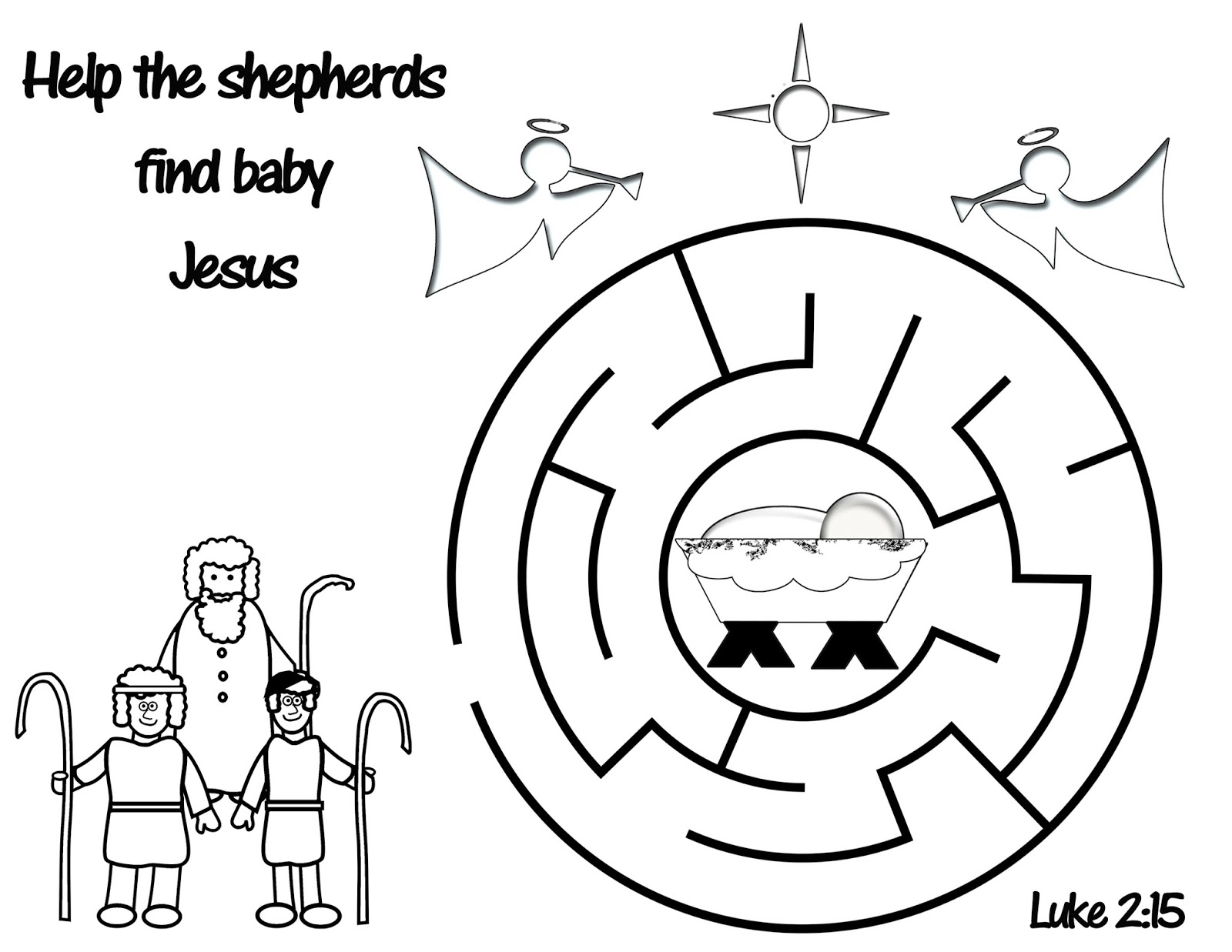 Let Me Be A Blessing Ministries: Christmas Maze Level 1
