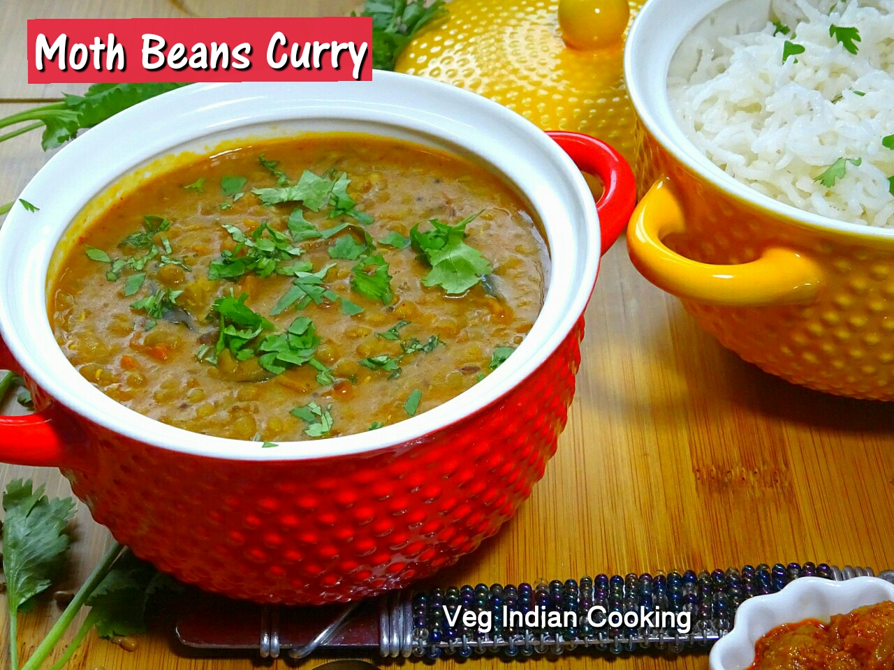 Veg Indian Cooking Moth Beans Curry